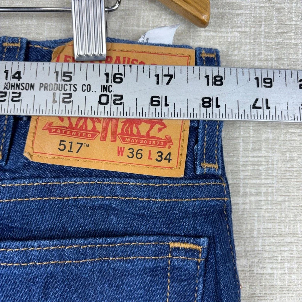 Levis 517 Mens 36x34 Vintage Style Bootcut Jeans light distress Festival Cut